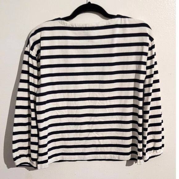 J Crew Mariner Cloth Puff Sleeve Striped Top XS - Picture 3 of 10